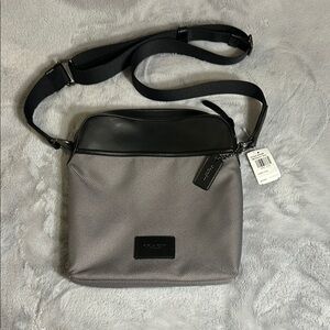 COACH F37609 Black and Gray Crossbody Messenger Bag NWT